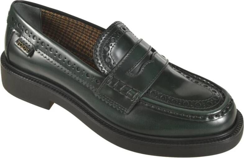 TOD'S Platte schoenen voor vrouwen Green Dames