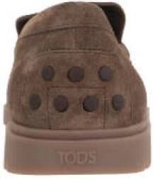 TOD'S Platte Suède Mocassins Brown Heren