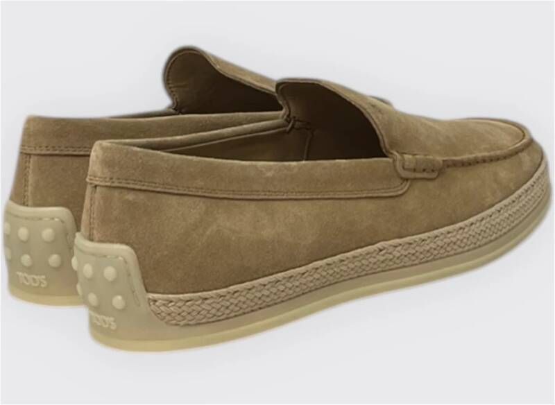 TOD'S Raffia Rubber Instappers Beige Heren