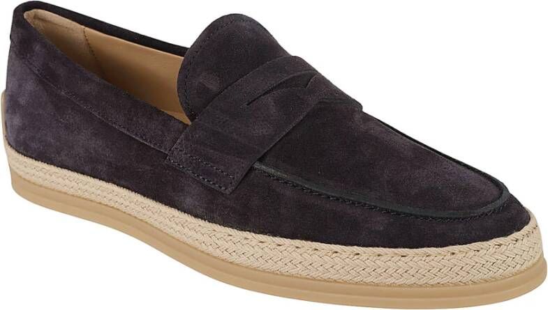 TOD'S Rafia TV Platte Schoenen Purple Heren