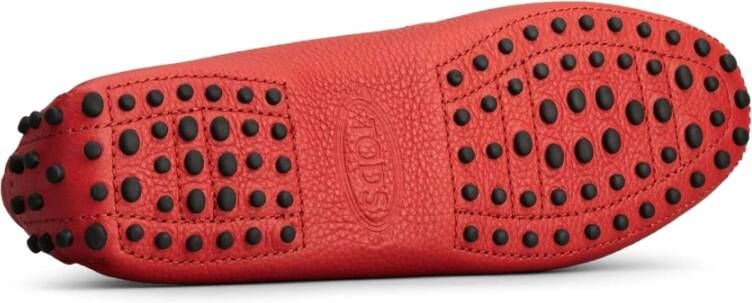 TOD'S Rode platte schoenen met strikbevestiging Red Dames