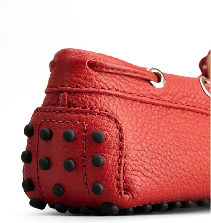 TOD'S Rode platte schoenen met strikbevestiging Red Dames