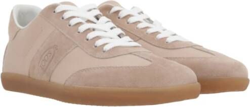 TOD'S Roze lage sneakers met suède Pink Dames