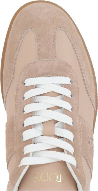 TOD'S Roze lage sneakers met suède Pink Dames