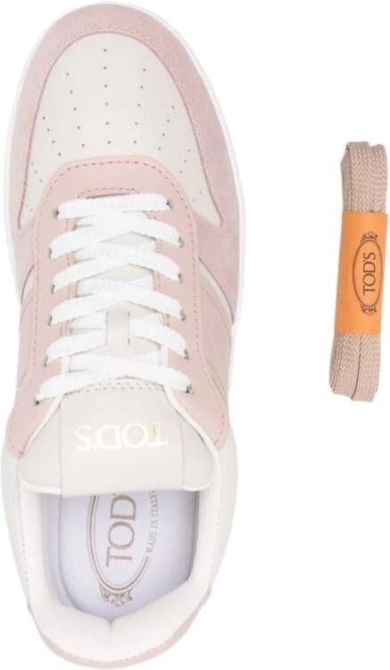 TOD'S Roze Suède Sneakers Pink Dames