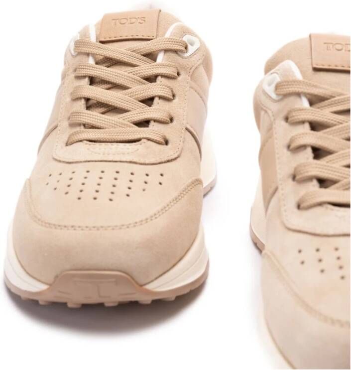 TOD'S Roze Veterschoenen met Geperforeerde Details Beige Heren