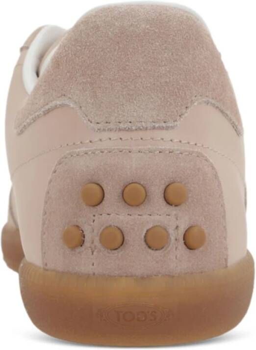 TOD'S Roze Veterschoenen met Gommino Zool Pink Dames