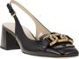 TOD'S Slingback Pomp met Vierkante Neus en Metalen Ketting Black Dames - Thumbnail 2