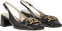 TOD'S Slingback Pomp met Vierkante Neus en Metalen Ketting Black Dames - Thumbnail 4