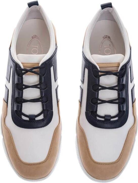 TOD'S Lichtgewicht Inubuck Sneakers met Veters Beige Dames