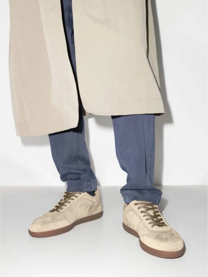 TOD'S Verhoog je sneaker game met stijlvolle suède sneakers Beige Heren