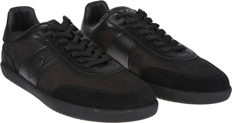 TOD'S Sneakers met Cassetta Stijl Black Heren