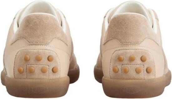 TOD'S Sneakers van suède en leer in blush Pink Dames