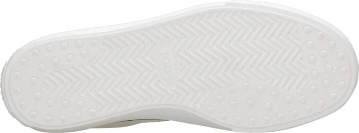 TOD'S Witte Leren Sneakers Wit Heren