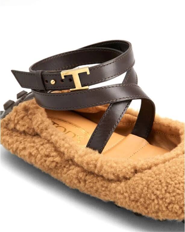 TOD'S Stijlvolle Ballet Flats voor Vrouwen Brown Dames