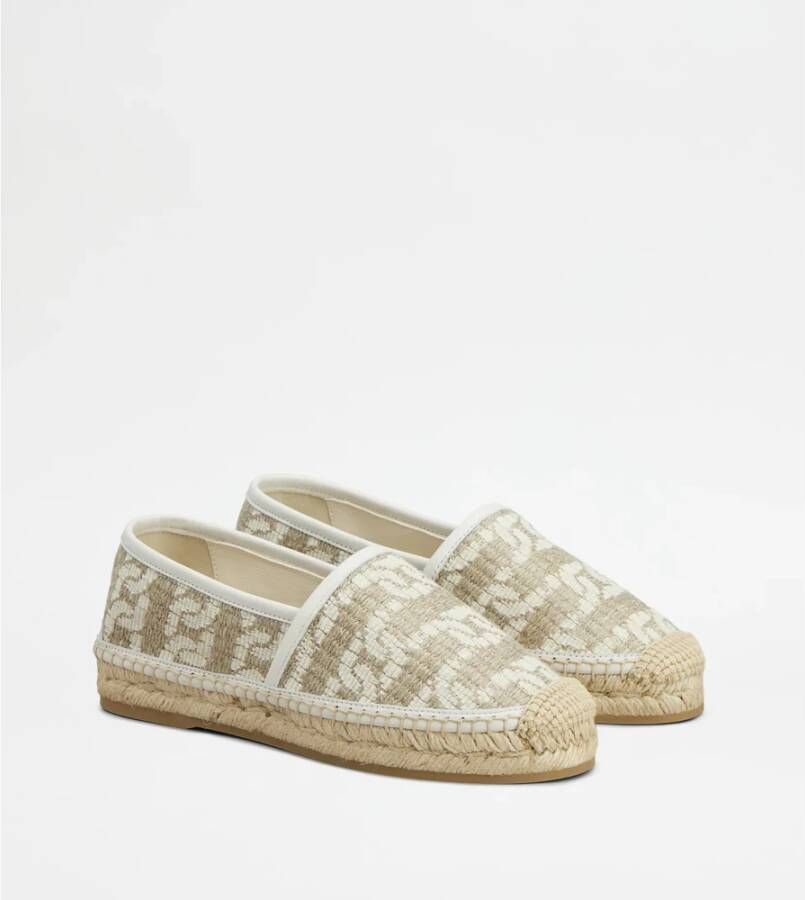 TOD'S Stijlvolle Espadrilles Schoenen Beige Dames