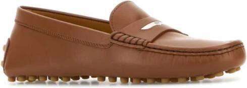 TOD'S Stijlvolle Karamel Leren Loafers Brown Dames