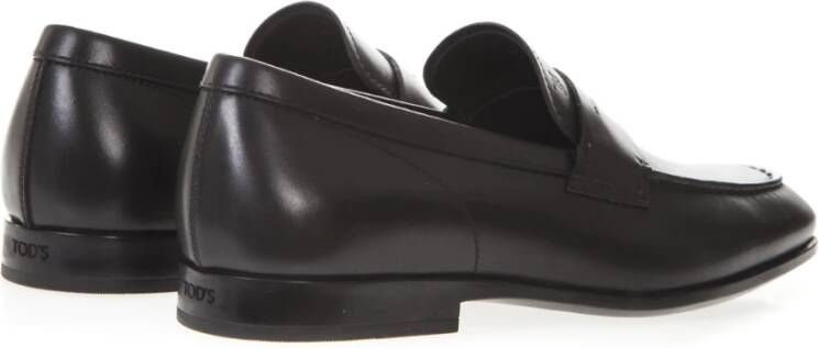 TOD'S Stijlvolle Leren Loafers Black Heren