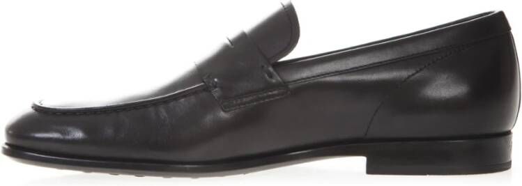 TOD'S Stijlvolle Leren Loafers Black Heren