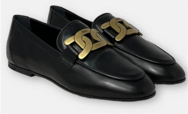 TOD'S Stijlvolle Loafers Schoenen Black Dames