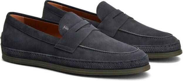 TOD'S Stijlvolle Loafers voor Mannen Blue Heren