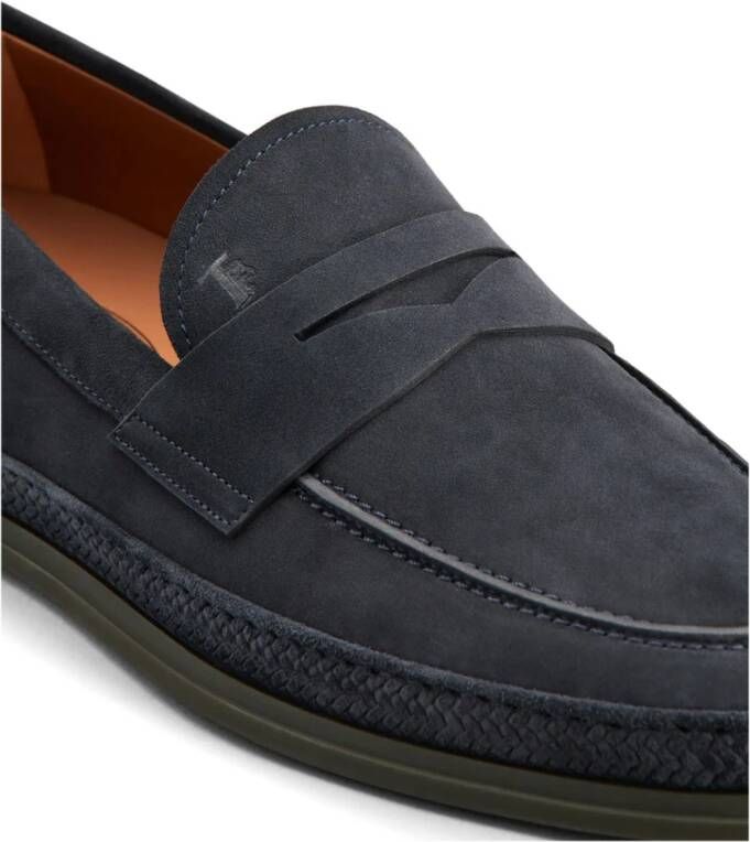 TOD'S Stijlvolle Loafers voor Mannen Blue Heren