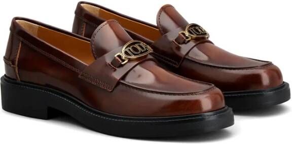 TOD'S Stijlvolle Loafers voor Mannen Brown Dames