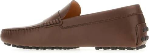 TOD'S Stijlvolle Loafers voor Mannen Brown Heren