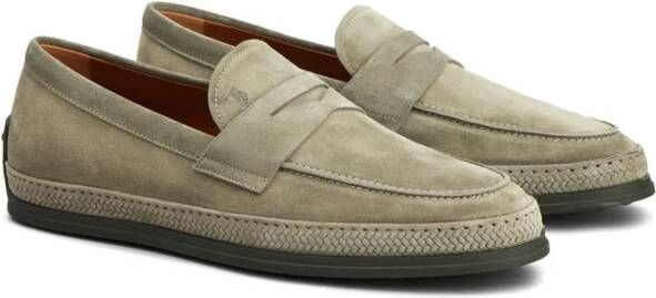 TOD'S Stijlvolle Loafers voor Mannen Gray Heren