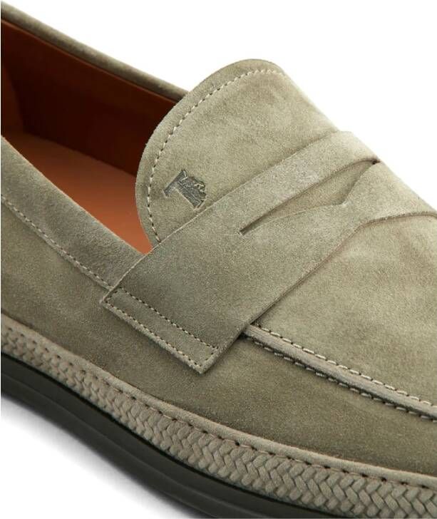 TOD'S Stijlvolle Loafers voor Mannen Gray Heren