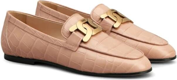 TOD'S Stijlvolle Loafers voor Mannen Pink Dames