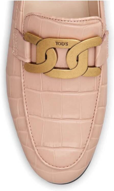 TOD'S Stijlvolle Loafers voor Mannen Pink Dames