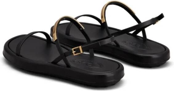 TOD'S Stijlvolle Minimalistische Sandaal Black Dames