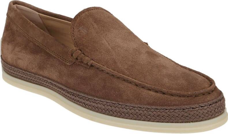 TOD'S Stijlvolle Slip-On Loafers Brown Heren