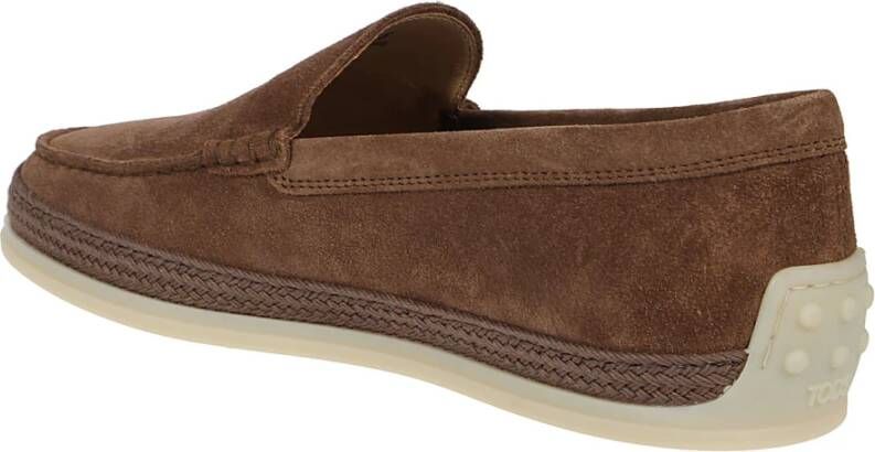 TOD'S Stijlvolle Slip-On Loafers Brown Heren