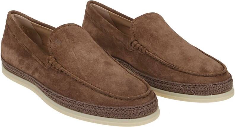 TOD'S Stijlvolle Slip-On Loafers Brown Heren