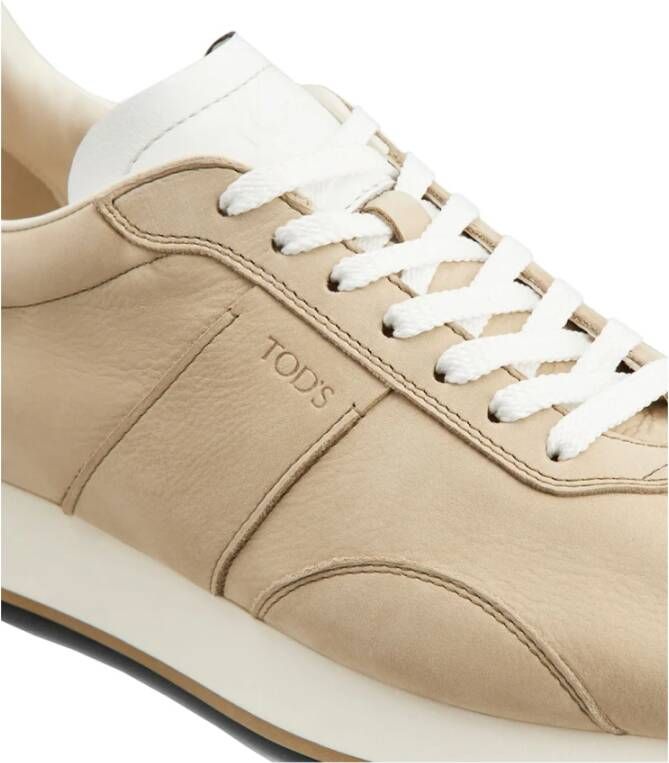 TOD'S Stijlvolle Sneakers voor Mannen Beige Heren