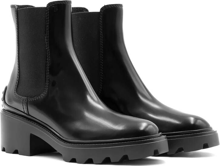 TOD'S Stijlvolle Tronchetto Laars Black Dames