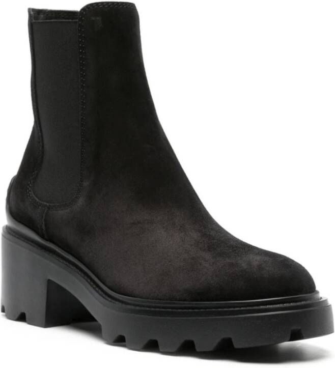 TOD'S Stijlvolle Tronchetto Laarzen Black Dames