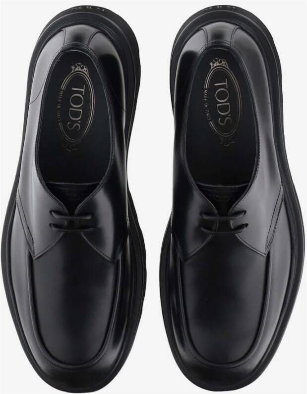 TOD'S Stijlvolle Veterschoenen voor Heren Black Heren