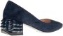 TOD'S Suede Decolleté met Metalen Applicaties Blue Dames - Thumbnail 2