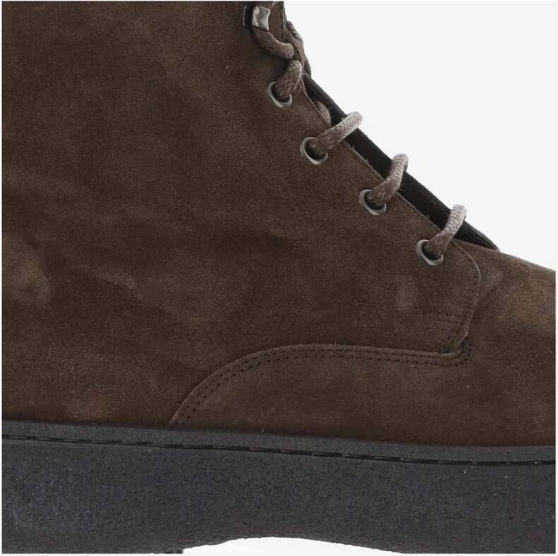 TOD'S Suède Leren Veterschoen Brown Heren