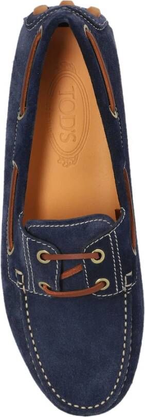 TOD'S Suede Loafers Blue Dames