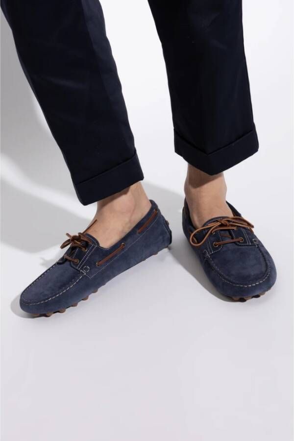 TOD'S Suede loafers Blue Heren