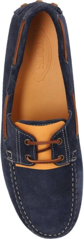 TOD'S Suede loafers Blue Heren