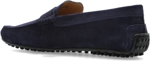 TOD'S Suede Loafers Blue Heren