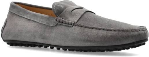 TOD'S Suede loafers Gray Heren