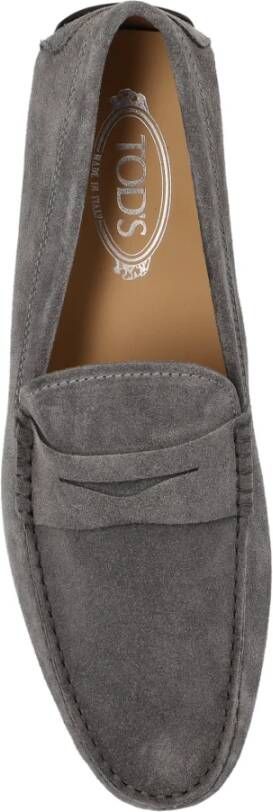 TOD'S Suede loafers Gray Heren