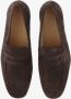 TOD'S Suède Loafers met Logo Brown Heren - Thumbnail 2