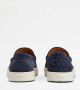 TOD'S Suède Mocassin met Handstiksel Blue Heren - Thumbnail 3